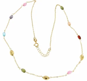 Roman Joyero Cadenas Y Gargantillas<BUKET cadenita oro con entrepiezas lisas y semipreciosa