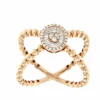 Roman Joyero Anillos<BURLISCO, anillo de oro rosa con diamantes
