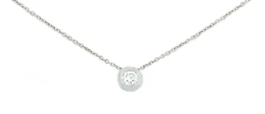 Roman Joyero Cadenas Y Gargantillas<Cadena de oro blanco con chatón brillante