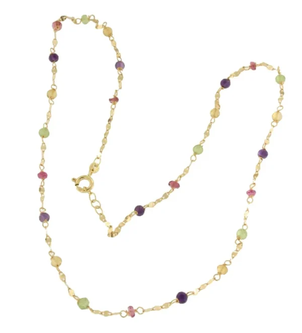 Roman Joyero Cadenas Y Gargantillas<Cadenita ALEYNA en oro amarillo de 18 ktes con semipreciosas