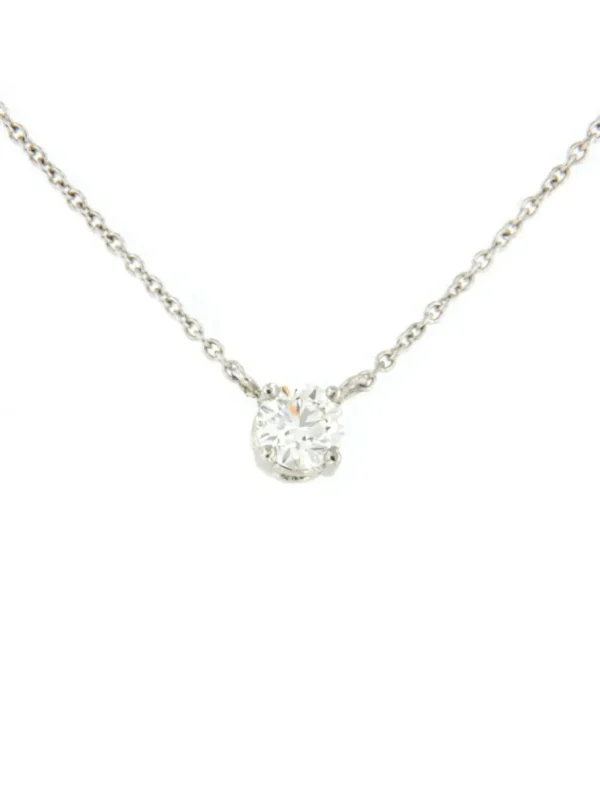 Roman Joyero Cadenas Y Gargantillas<Cadenita ALFA de oro blanco de 18 Kilates con solitario de brillante