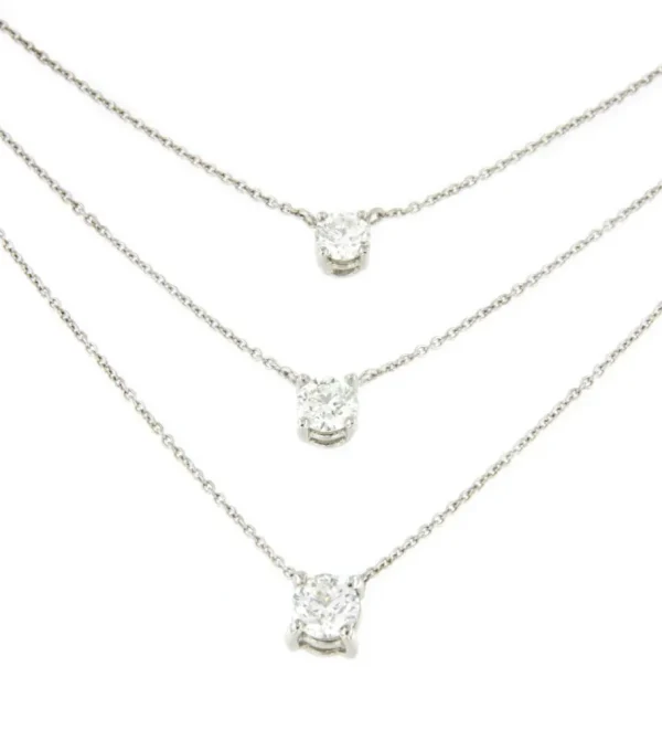 Roman Joyero Cadenas Y Gargantillas<Cadenita ALFA de oro blanco de 18 Kilates con solitario de brillante