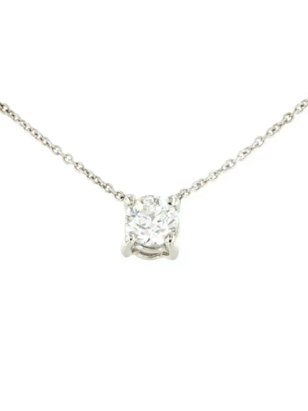 Roman Joyero Cadenas Y Gargantillas<Cadenita ALFA de oro blanco de 18 Kilates con solitario de brillante