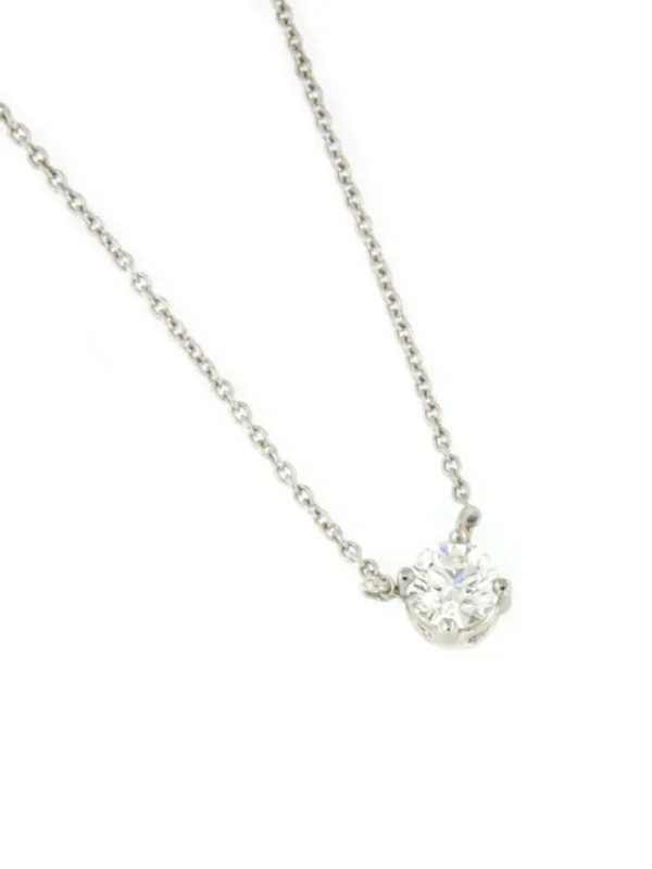 Roman Joyero Cadenas Y Gargantillas<Cadenita ALFA de oro blanco de 18 Kilates con solitario de brillante