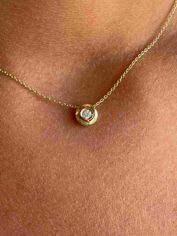 Roman Joyero Cadenas Y Gargantillas<Cadenita BEAUVAIS con dije en oro amarillo 18 ktes y brillante.