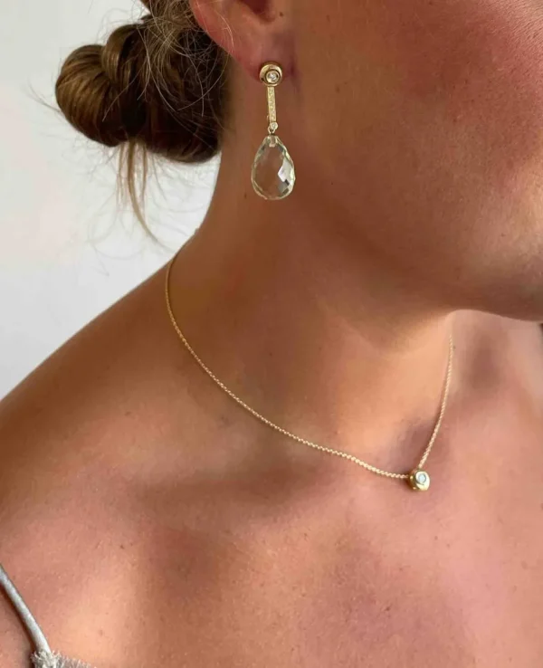 Roman Joyero Cadenas Y Gargantillas<Cadenita BEAUVAIS con dije en oro amarillo 18 ktes y brillante.