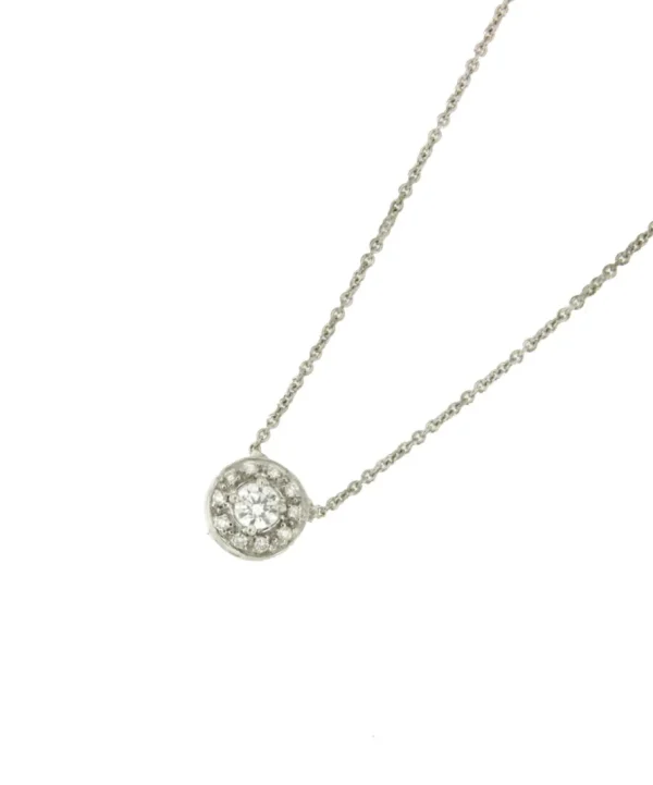 Roman Joyero Cadenas Y Gargantillas<Cadenita CANDELA con dije en oro blanco 18 ktes y brillantes.
