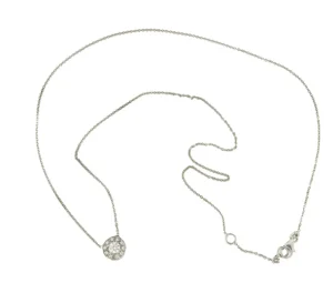 Roman Joyero Cadenas Y Gargantillas<Cadenita CANDELA con dije en oro blanco 18 ktes y brillantes.