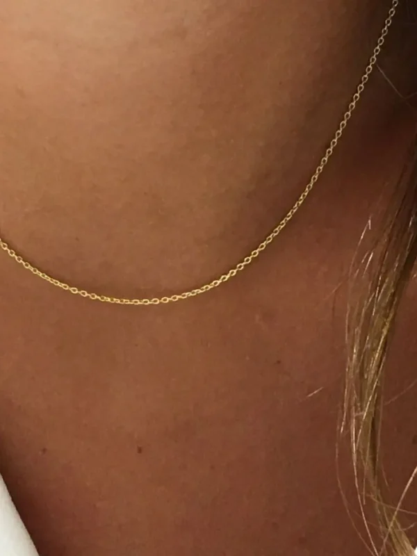 Roman Joyero Cadenas Y Gargantillas<Cadenita YAREN forzada clásica en oro blanco o rosa 18 kilates