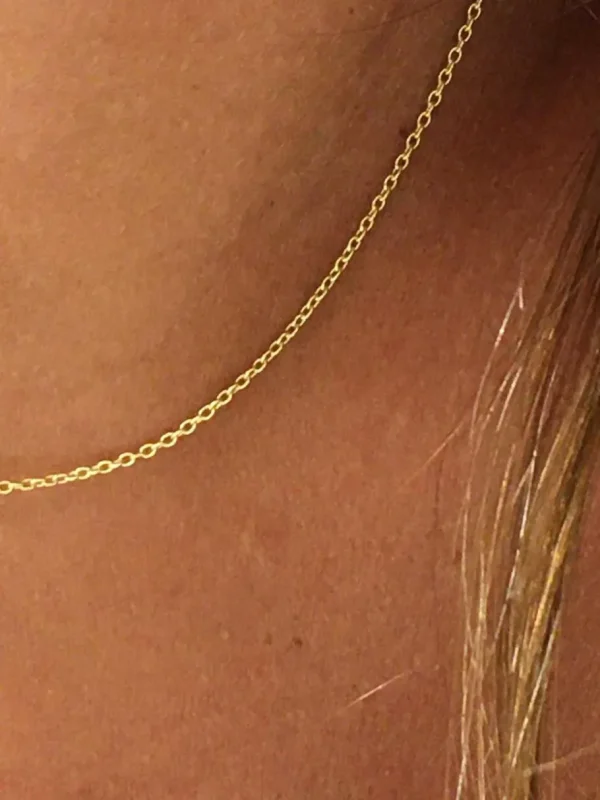 Roman Joyero Cadenas Y Gargantillas<Cadenita YAREN forzada clásica en oro blanco o rosa 18 kilates