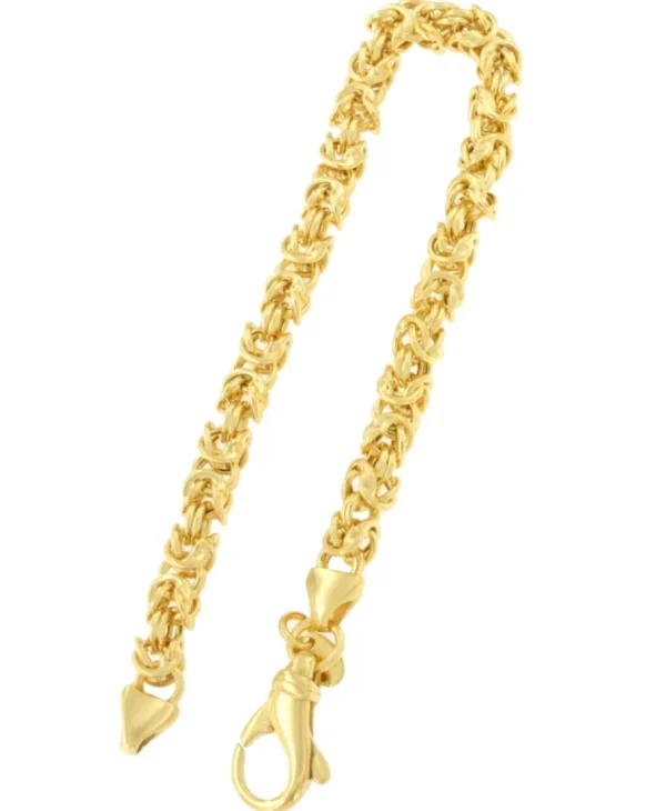 Roman Joyero Pulseras<CASERTA pulsera plata 1ª ley bañada oro eslabones de aros