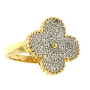 Roman Joyero Anillos<CHARLESTON, anillo de oro con la forma de un trébol de cuatro hojas