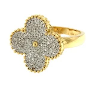 Roman Joyero Anillos<CHARLESTON, anillo de oro con la forma de un trébol de cuatro hojas