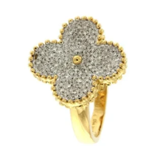 Roman Joyero Anillos<CHARLESTON, anillo de oro con la forma de un trébol de cuatro hojas