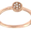 Roman Joyero Anillos<CHAYOTE, anillo de plata rosada con circonitas.
