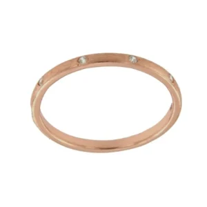 Roman Joyero Anillos<CLEMATIDE, anillo de plata rosada con circonitas.