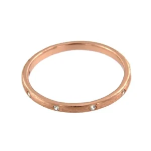 Roman Joyero Anillos<CLEMATIDE, anillo de plata rosada con circonitas.