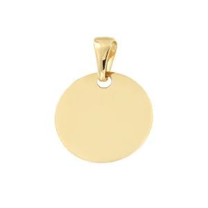 Roman Joyero Colgantes<Colgante chapa redonda SHEREZADE en oro amarillo de 18 Kilates