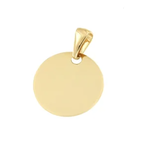 Roman Joyero Colgantes<Colgante chapa redonda SHEREZADE en oro amarillo de 18 Kilates