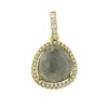 Roman Joyero Colgantes<Colgante con piedra labradorite en plata chapada y circonitas