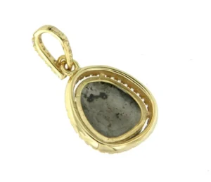 Roman Joyero Colgantes<Colgante con piedra labradorite en plata chapada y circonitas