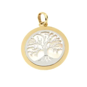 Roman Joyero Colgantes<Colgante de la vida FIRAT en oro amarillo y blanco con nácar.
