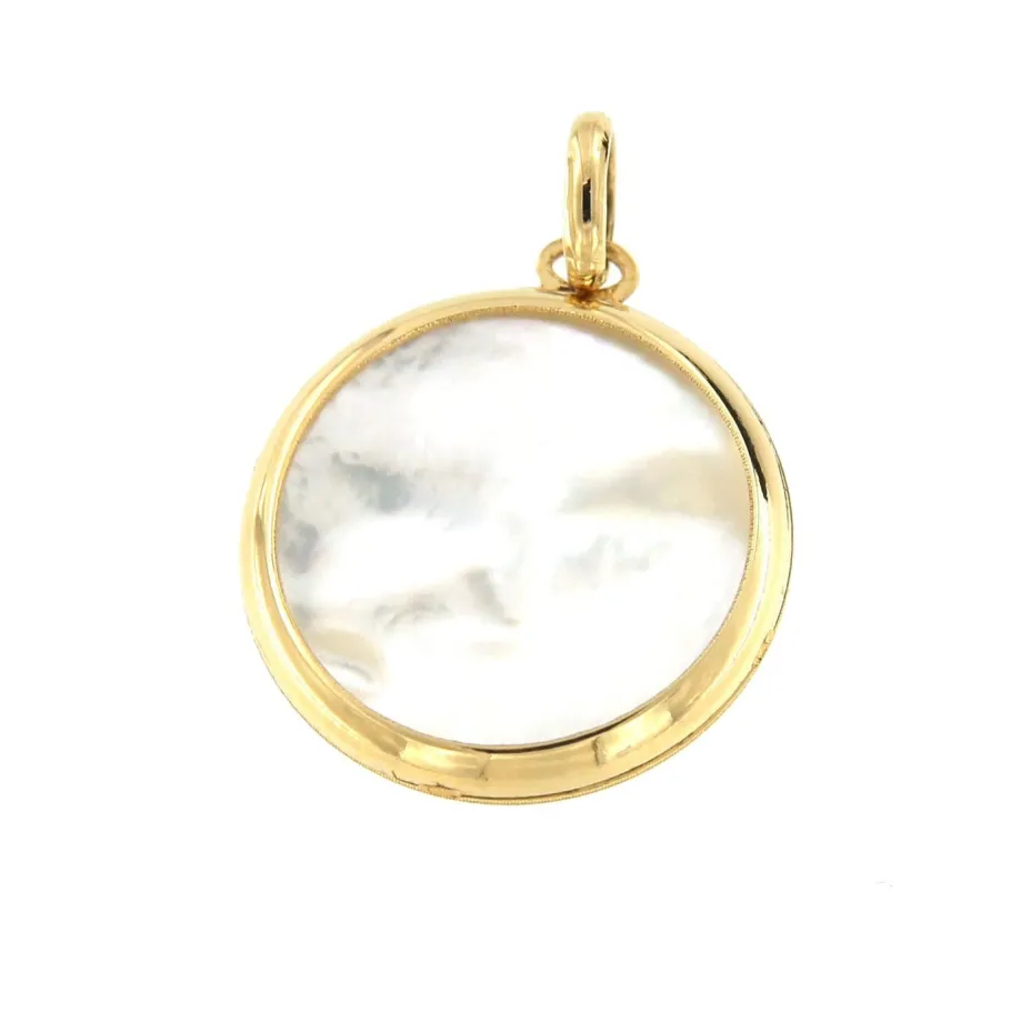 colgante_de_la_vida_firat_5.webp Roman Joyero Colgantes<Colgante de la vida FIRAT en oro amarillo y blanco con nácar.
