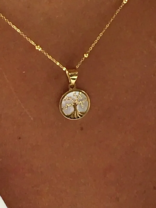Roman Joyero Colgantes<Colgante de la vida KARTAL en oro y pequeño nácar redondo