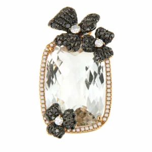 Roman Joyero Colgantes<Colgante HUDSON oro rosa de 18 ktes con brillantes y topacio