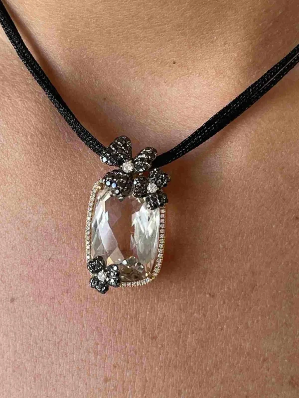 Roman Joyero Colgantes<Colgante HUDSON oro rosa de 18 ktes con brillantes y topacio