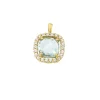 Roman Joyero Colgantes<Colgante YENER en oro amarillo 18kt cuarzo azul y circonitas