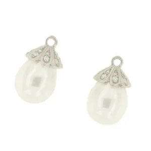 Roman Joyero Pendientes<Colgante ZANZIBAR de plata con perla con casquilla de circonitas