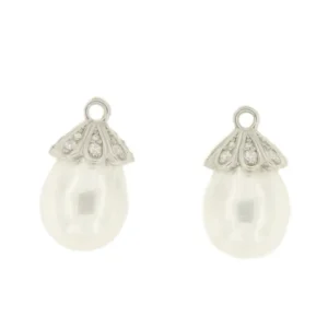 Roman Joyero Pendientes<Colgante ZANZIBAR de plata con perla con casquilla de circonitas