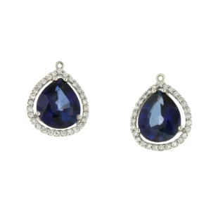 Roman Joyero Pendientes<Colgantes AZURE, en oro blanco 18 ktes, zafiros y brillantes