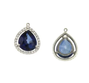 Roman Joyero Pendientes<Colgantes AZURE, en oro blanco 18 ktes, zafiros y brillantes