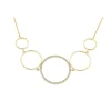 Roman Joyero Cadenas Y Gargantillas<Collar de plata dorada con 5 círculos y circonitas