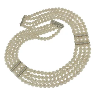 Roman Joyero Broches | Cadenas Y Gargantillas<Collar FILIGRANO de perlas chinas con entrepiezas de plata y circonitas