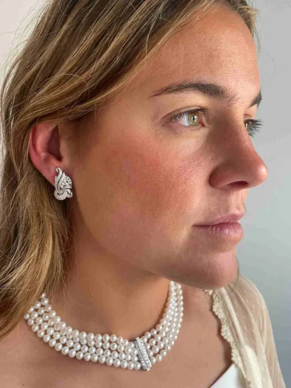 Roman Joyero Broches | Cadenas Y Gargantillas<Collar FILIGRANO de perlas chinas con entrepiezas de plata y circonitas