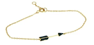 Roman Joyero Pulseras<COSENO, pulsera de plata dorada con dije en turquesa