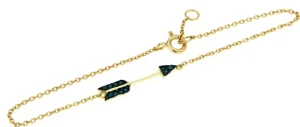Roman Joyero Pulseras<COSENO, pulsera de plata dorada con dije en turquesa
