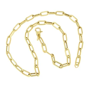 Roman Joyero Cadenas Y Gargantillas<CREMONA gargantilla plata 1ª ley bañada oro eslabones alargados