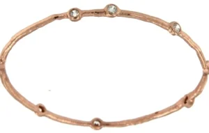 Roman Joyero Pulseras<CREUSA, pulsera rígida de plata rosada.