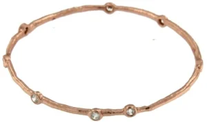 Roman Joyero Pulseras<CREUSA, pulsera rígida de plata rosada.