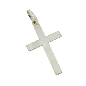 Roman Joyero Colgantes<Cruz HERCULES en Plata de 1ª Ley sin Cristo lisa.