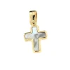 Roman Joyero Colgantes<Cruz SUNGUR en nacar blanco y oro amarillo de 18 kilates