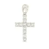Roman Joyero Colgantes<Cruz UTRERA en oro blanco 18 ktes con brillantes en garras.