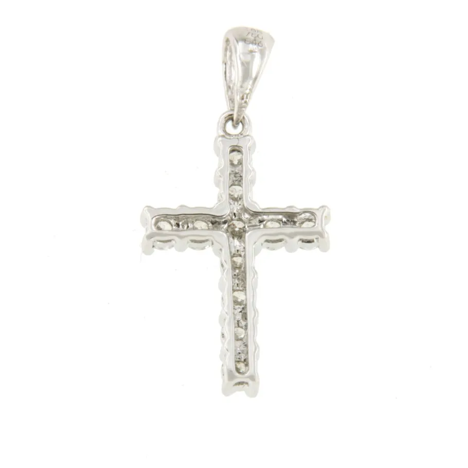 cruz_utrera_en_oro_blanco_6.webp Roman Joyero Colgantes<Cruz UTRERA en oro blanco 18 ktes con brillantes en garras.