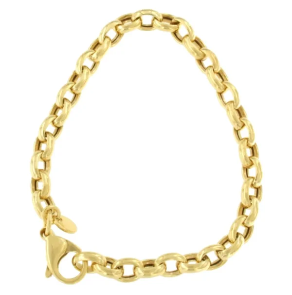 Roman Joyero Pulseras<CUDILLERO pulsera plata 1ª ley bañada oro eslabones lisos alargados