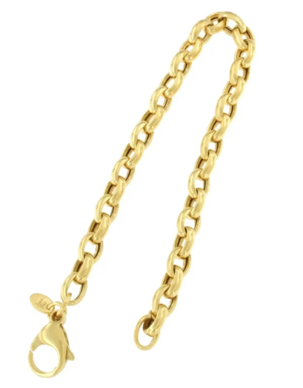 Roman Joyero Pulseras<CUDILLERO pulsera plata 1ª ley bañada oro eslabones lisos alargados