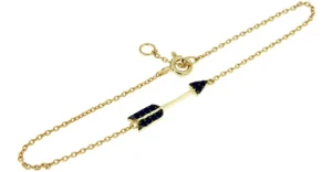 Roman Joyero Pulseras<CUMPARCITA, pulsera de plata dorada con dije en lapislázuli